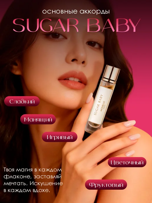 Monblue Духи женские стойкие Sugar Baby, 50 мл, 14 мл, фото 5