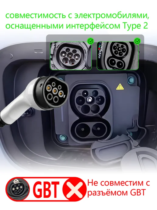 APEXWAY Зарядное устройство Type 2 220в 3,5кВт 5м с сумкой, вариант, фото 2