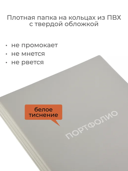 dpskanc Папка для портфолио без файлов, серый, фото 5