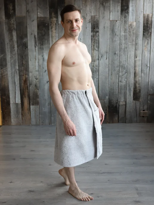 BIO-TEXTILES Махровый банный килт на липучке подарок, вариант, фото 5