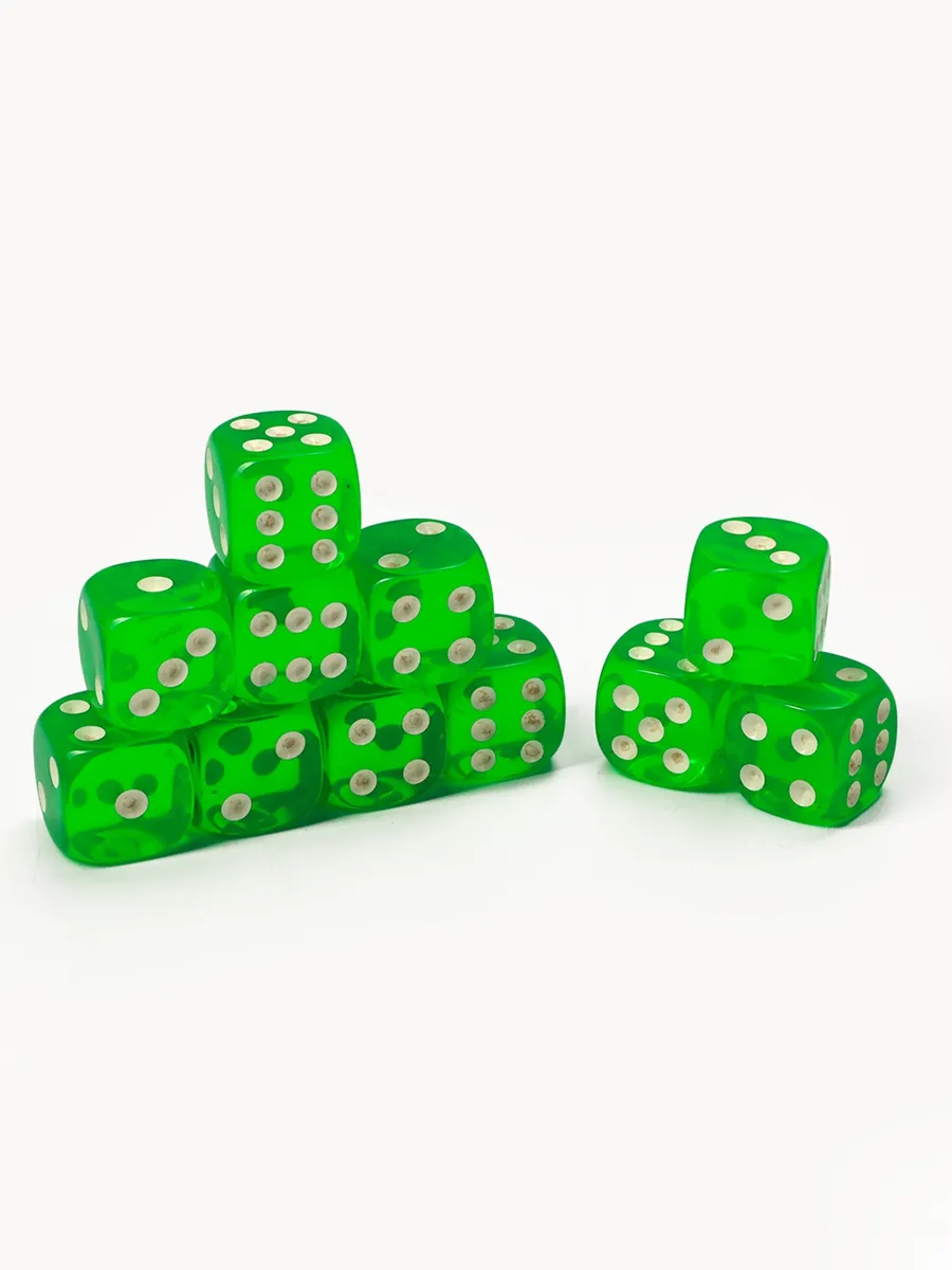 Кубики игральные 1.6×1.6 см набор 50 шт