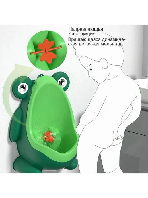 Писсуар "Лягушка" настенный детск тренажер арт Лягушка, вариант, фото 7