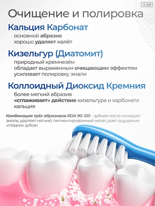 Betadent Зубная паста отбеливающая White, со фтором 100 мл, 100 мл, фото 2