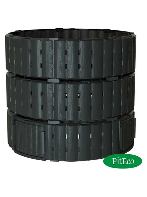 PitEco Компостер 1350л круглый чёрный, 1350 л, фото 2