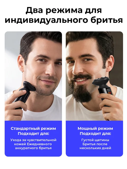 KaringBee Электробритва мужская для бороды и усов 3 в 1 KB-5810, черный, фото 5