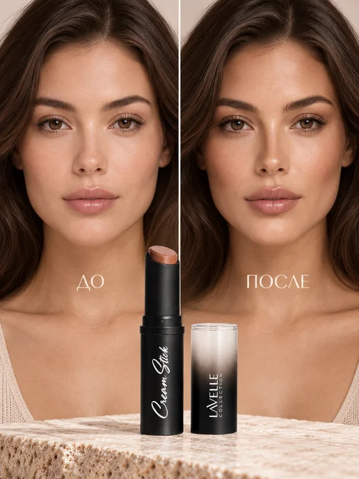 LavelleCollection Скульптор стик для лица Cream Stick №01 кофейный, бежевый, фото 5