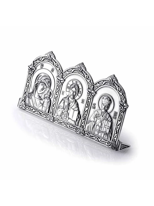 ЗАО Красная Пресня Икона серебряная, серебристый, фото 2
