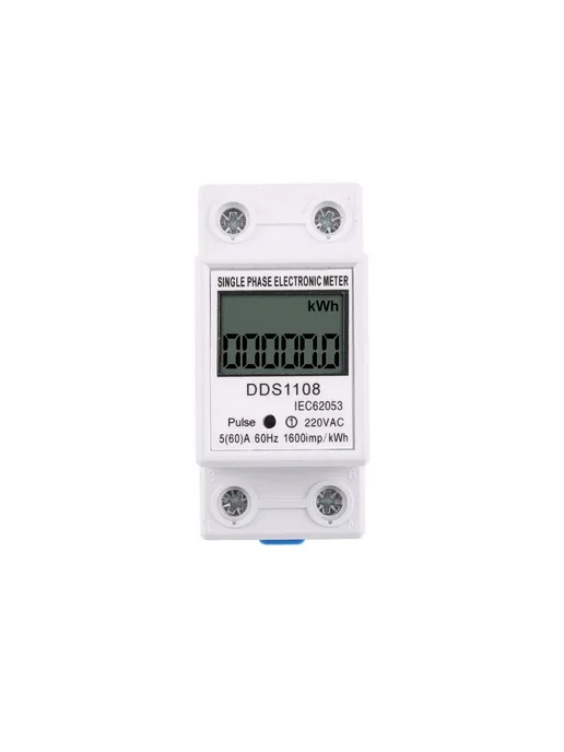 Однофазный счетчик электроэнергии 60A ЖК 220V Без подсветки, вариант, фото 2