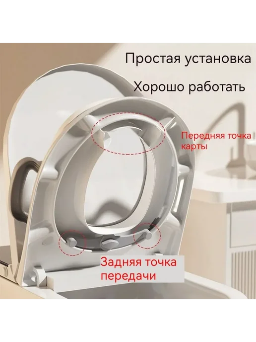 Накладка на унитаз детская серый арт NA735, серый, фото 5