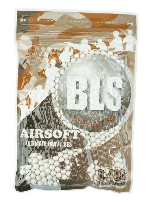 BLS Шары для страйкбола 0,40 г, 1000 штук (белые) 1BA-40, 0,4 г