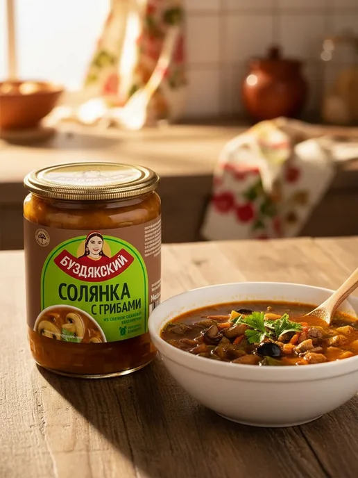 Готовый суп Солянка с грибами Буздякский - 4 шт x 500г, 4 шт, 500 г, фото 4