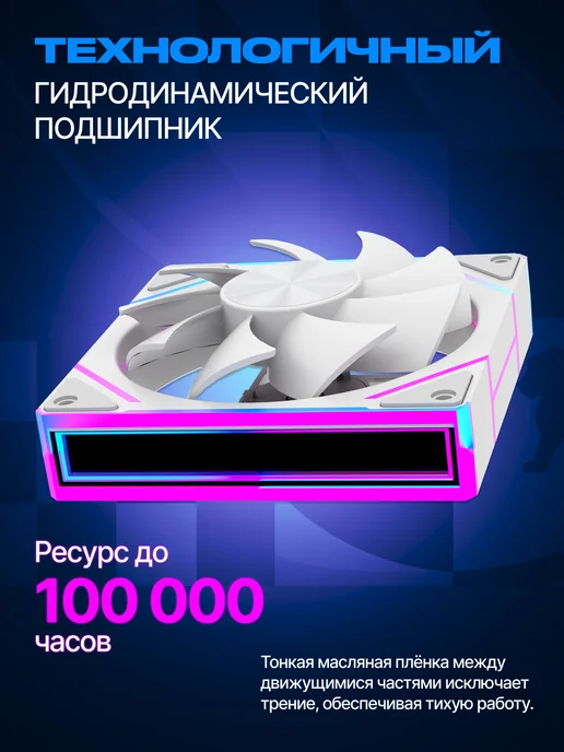 IRON PRIDE Комплект вентиляторов Cool Blade FX7White 120мм ARGB+PWM 5шт, 5 шт, фото 7