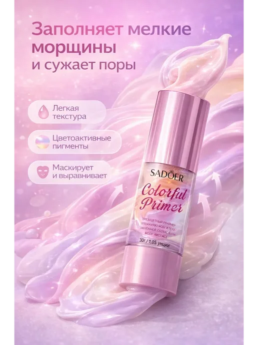 Хватай! Праймер для лица под макияж увлажняющий матирующий, белый, фото 2
