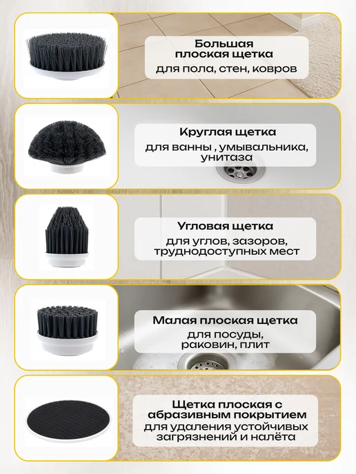 NikRayDi Электрическая щетка для уборки дома с телескопической ручкой, вариант, фото 7