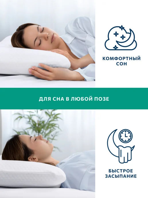 Хорошо дома! Подушка ортопедическая с эффектом памяти 40х60, 40x60, фото 6