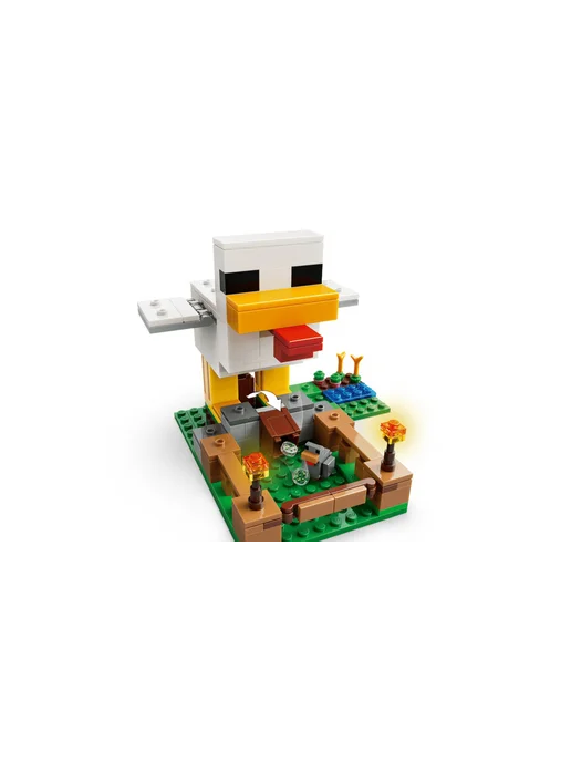 LEGO Конструктор Minecraft 21585 Птицефабрика, белый, фото 6