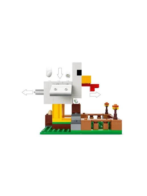 LEGO Конструктор Minecraft 21585 Птицефабрика, белый, фото 7