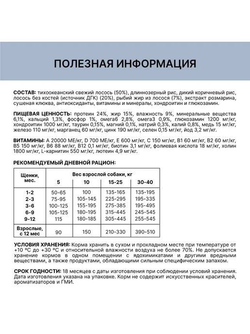 Сухой корм HOLISTOFF Cухой Поро… для собак, взрослые, мелкие, средние, щенки, 12 кг, фото 6