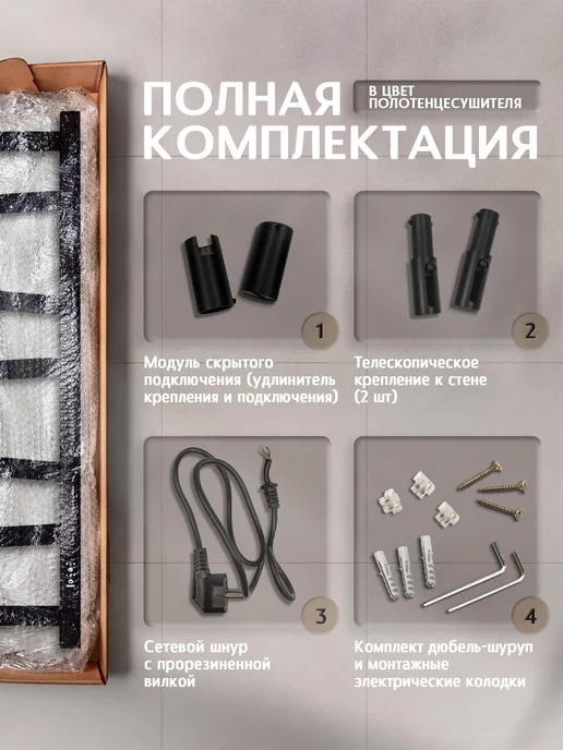 Полюс тепла Полотенцесушитель электрический Геометрия 60x50, 80x50, фото 4