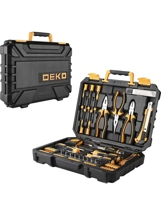DEKO Универсальный набор инструмента для дома и авто TZDR82, черный