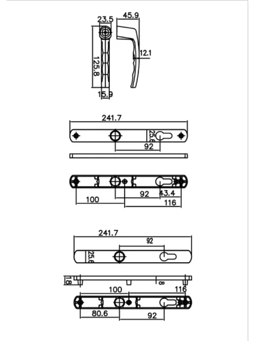 Vantage Ручки на планке V1-92BR (коричневый RAL 8017), коричневый, фото 2