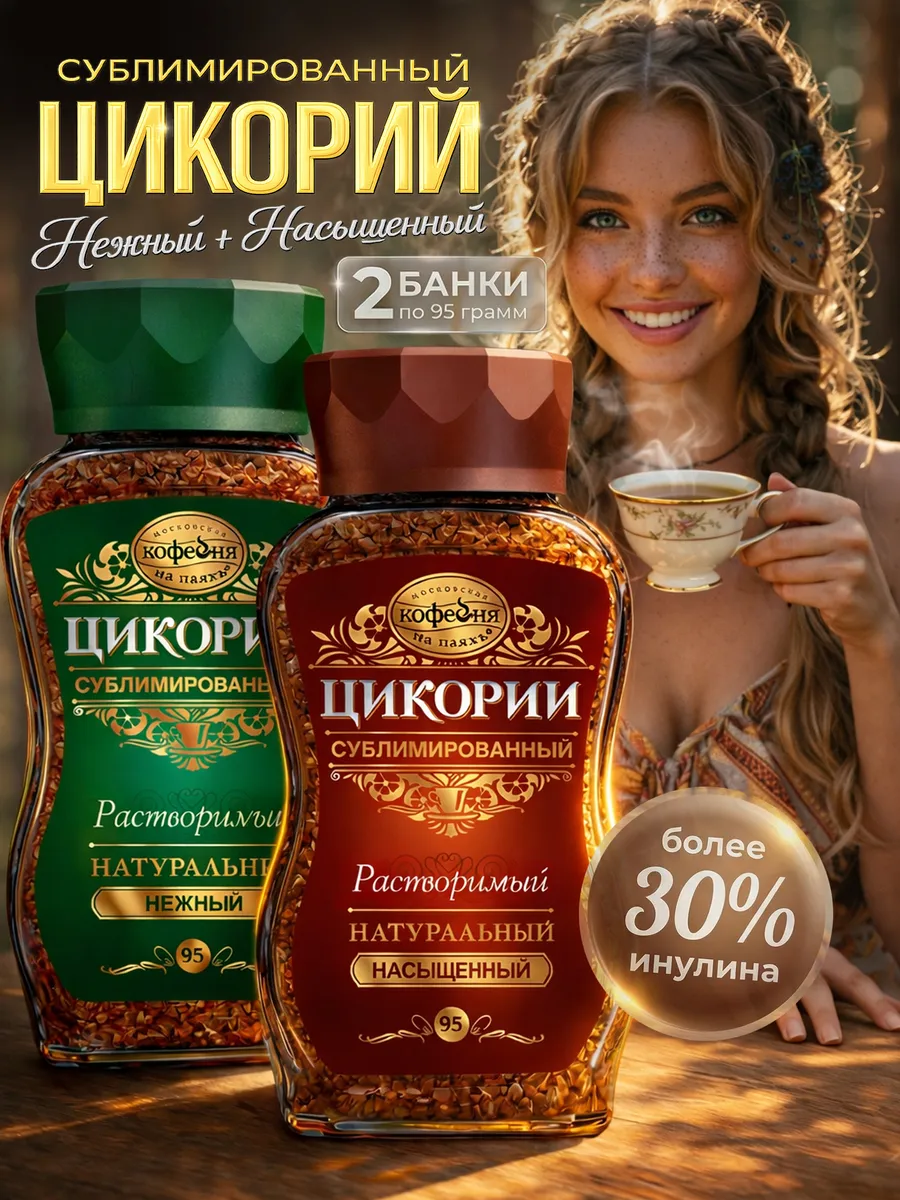 Цикорий Растворимый Нежный и Насыщенный 2х95г