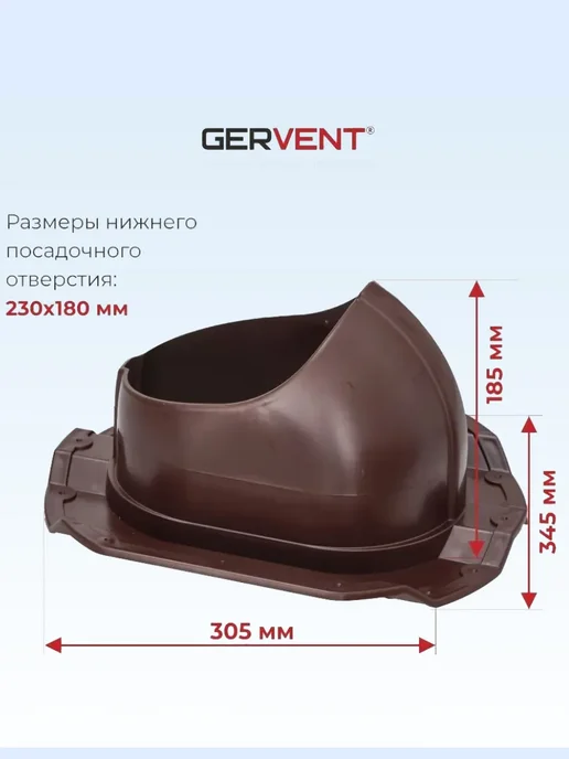 GERVENT Комплект активной вентиляции для профнастила PROF-20, коричневый, фото 3