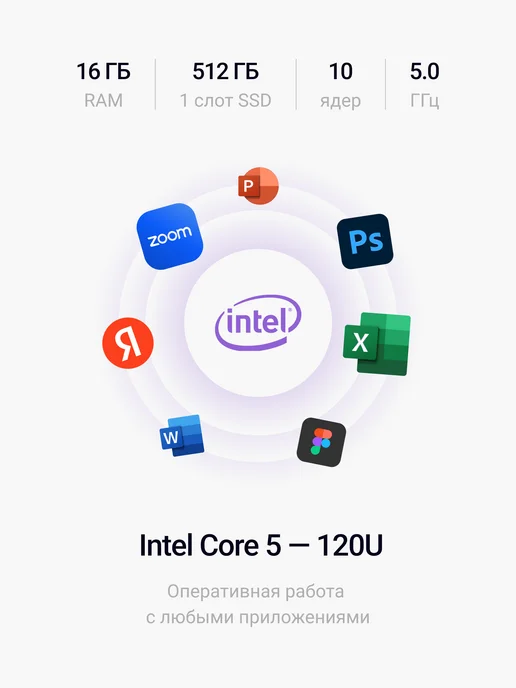 Asus Ноутбук Vivobook 15 X1504VA 15.6" Core 5 120U 16 512 DOS, серый, фото 2