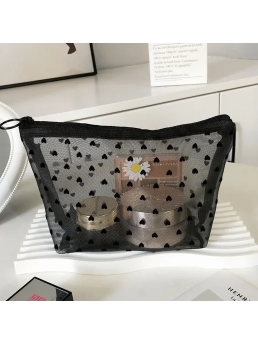 Косметичка черное M, черный