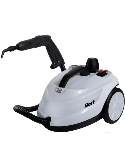 BORT Пароочиститель для дома мощный BDR-5000 Turbo, белый
