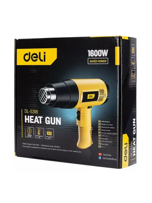 Deli Tools Фен технический Deli DL5318 (1600Вт, рабочая температура 100, 1600 Вт, фото 7