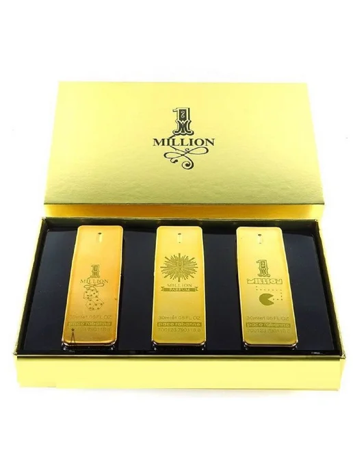 Подарочный набор духов Paco Rabanne 1 Millon 3 по 30 мл, 30 мл, фото 2