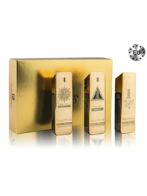 Подарочный набор духов Paco Rabanne 1 Millon 3 по 30 мл, 30 мл, фото 3
