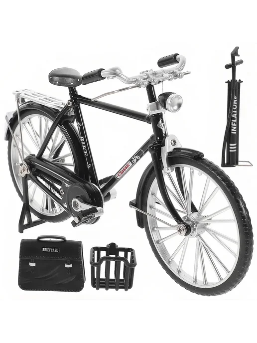1 набор миниатюрных моделей велосипедов старинная фигурка, вариант, фото 2
