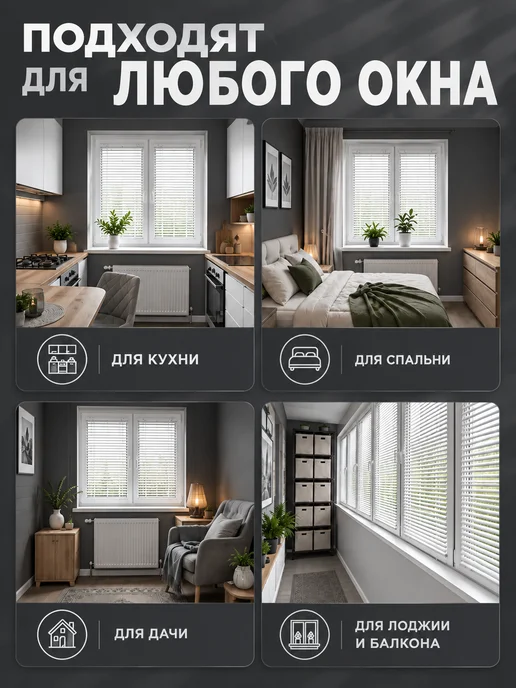 Sola Жалюзи на окна пластиковые горизонтальные 65 на 160, белый, фото 3