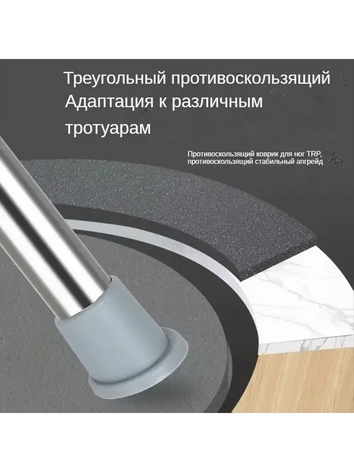 Костыль-табурет для пожилых 3-х опорный белый Трость-стул, белый, фото 3