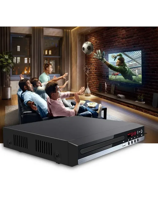 DVD плеер GLZ33 черный, USB, HDMI, черный, фото 4