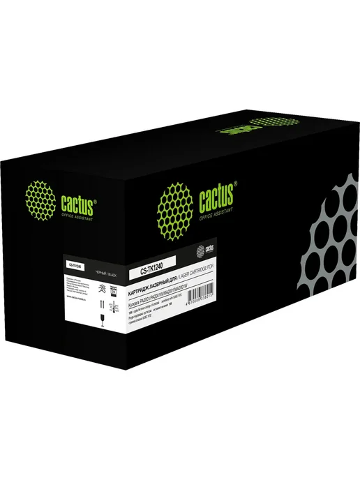 CACTUS Тонер для картриджа CS-TK1240 черный, черный