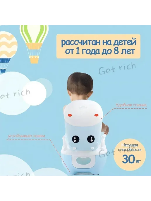 Писсуар детский небесно-голубой O6I, голубой, фото 2