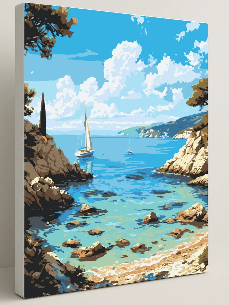 Картина по номерам - Морская бухта Крымская — 40×50 см