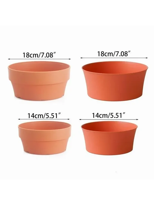 Горшок для цветов, 7 см х 14 см х 14 см, 1 шт, 1 шт, фото 4