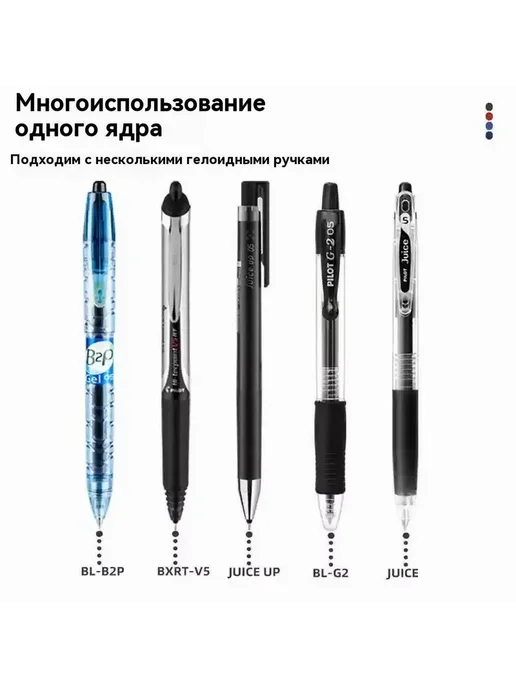 Японский стержень PILOT LP3RF-12S5 для гелевой ручки Синий, синий, фото 4