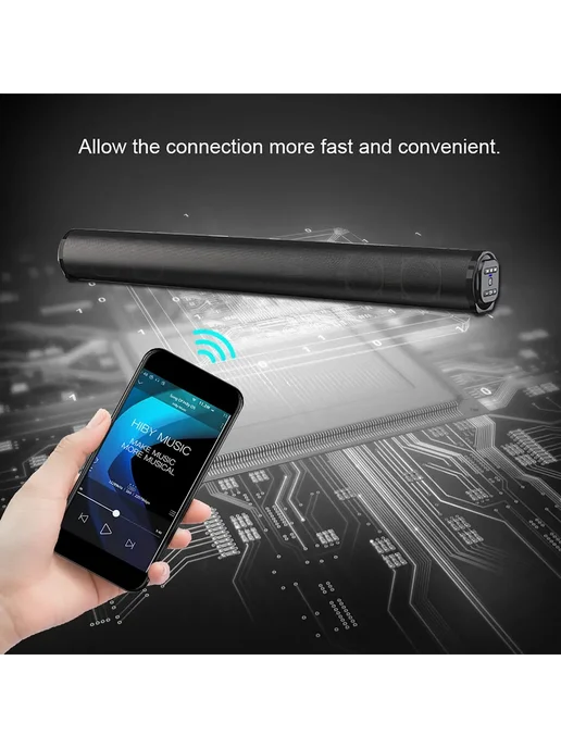 Звуковая панель Bluetooth черный Звуковая панель, черный