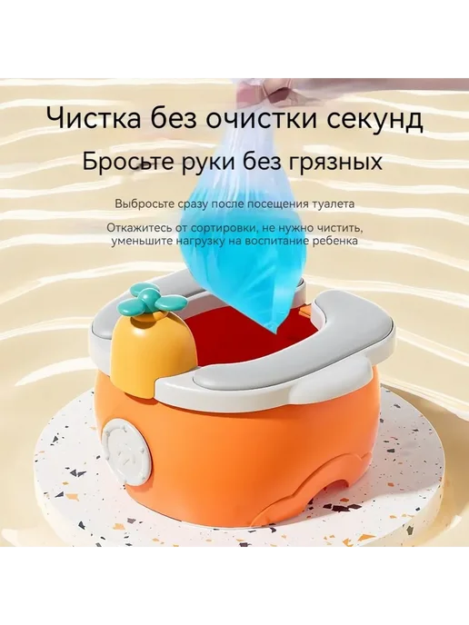 Складной дорожный горшок детский Серый Сгр, серый, фото 2