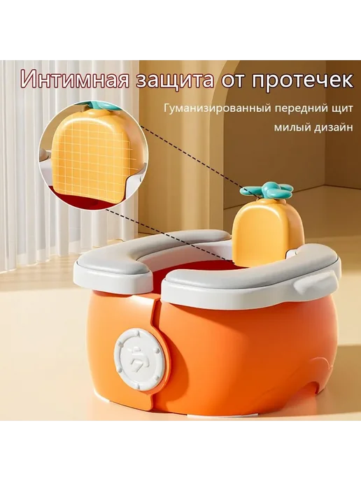 Складной дорожный горшок детский Серый Сгр, серый, фото 4