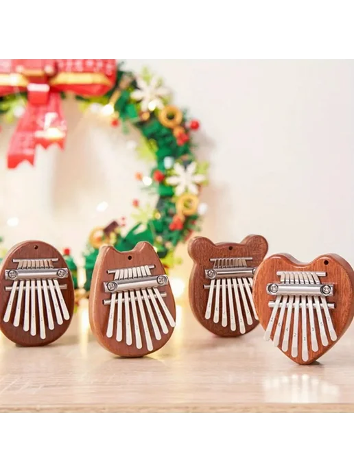 Мини-пианино Kalimba Thumb для начинающих Коричневый, коричневый, фото 3