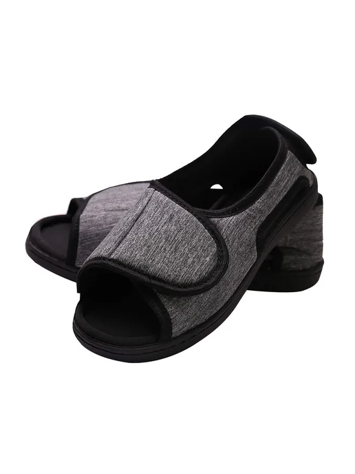 Диабет обувь регулируемая на slip-on для отеков (серый 40-41, серый, фото 7