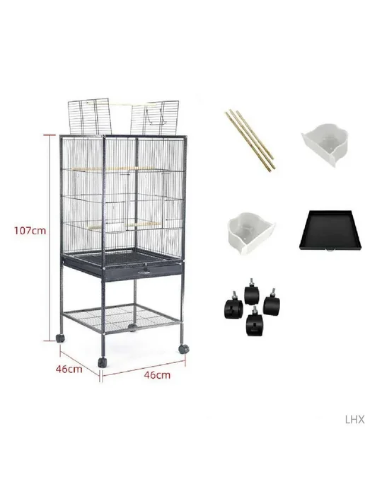 Большая клетка для птиц подходит для попугаев 460x460x1070, 460x460x1070, фото 2