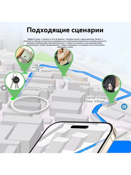 Bluetooth анти-потерянный локатор Оранжевый, оранжевый, фото 4