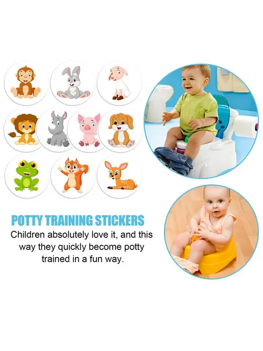 Наклейки для горшка PottyGo! животные 10 шт, 10 шт, фото 3